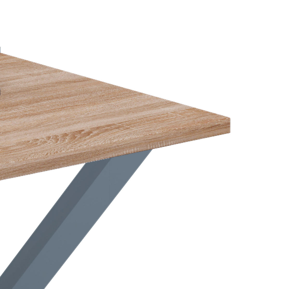 SKRIVBORD 110/80/76 cm  i silver, Sonoma ek  - Sonoma ek/silver, Modern, metall/trämaterial (110/80/76cm) - MID.YOU