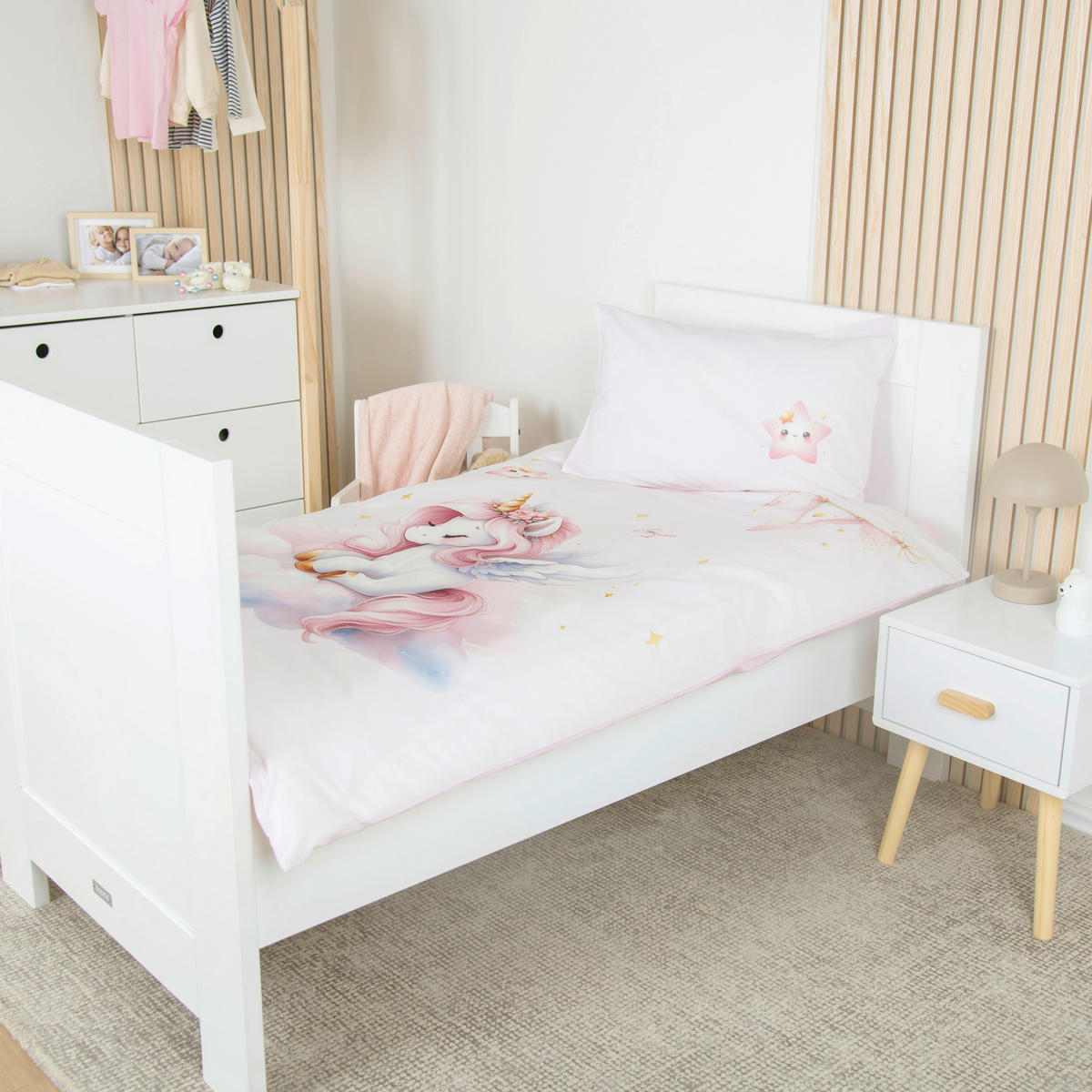 BABYBETTWÄSCHE Einhornzauber Renforcé 100/135 cm  - Pink, Basics, Textil (100/135cm) - baby best