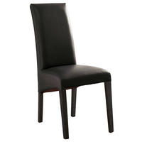STUHL  Beinauswahl, Stoffauswahl Lederlook  Schwarz, Buche Kolonial  - Buche Kolonial/Schwarz, Konventionell, Holz/Textil (47/102/57cm) - Carryhome