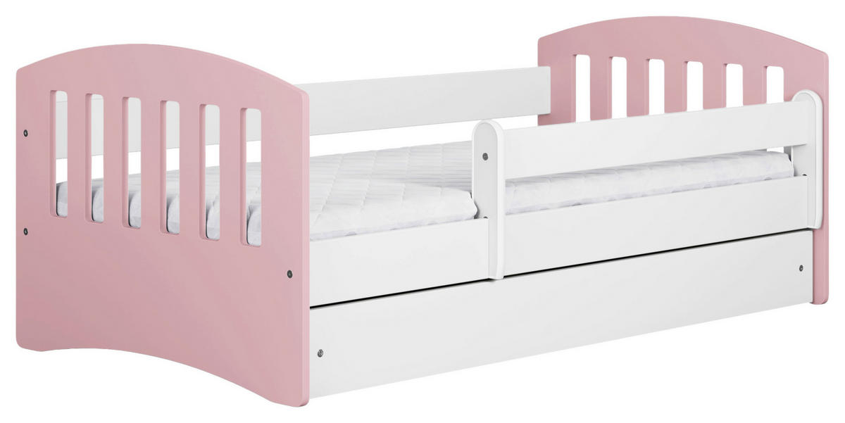 KINDER-/JUNIORBETT - Pink/Birkefarben, MODERN, Holz/Holzwerkstoff (80/140cm) - MID.YOU
