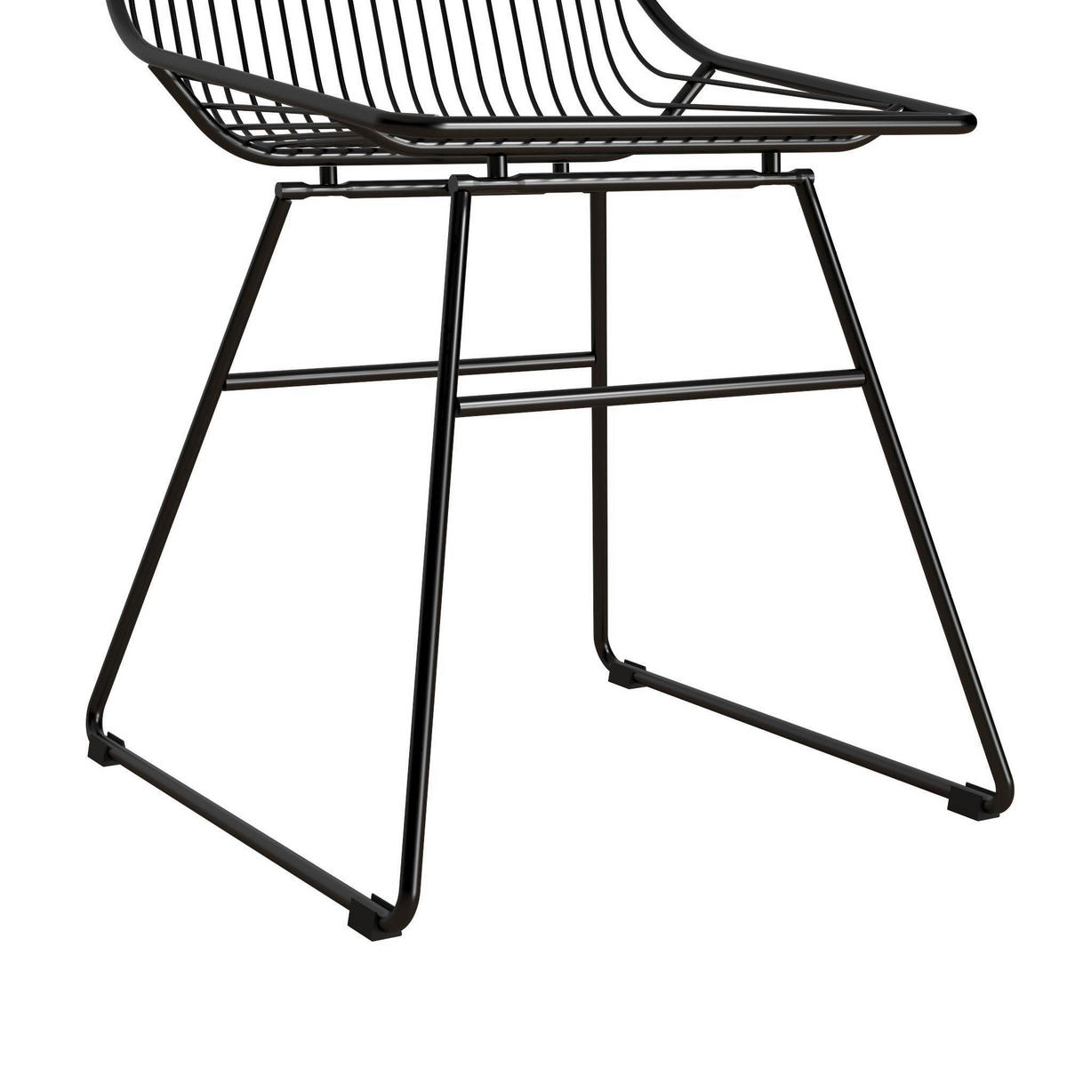 STUHL  in Stahl Metall  - Schwarz, Design, Metall (55/79/47cm) - MID.YOU