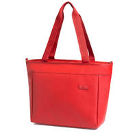 EINKAUFSTASCHE - Rot, Basics, Leder/Textil (34/32/14cm)