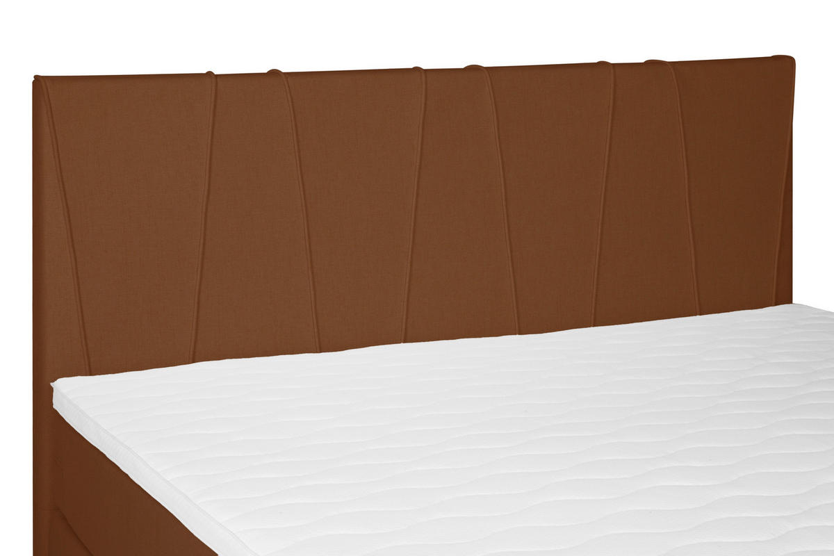 BOXSPRING-ÁGY 180/200 cm  terrakotta  - fekete/terrakotta, Modern, textil (180/200cm) - MID.YOU