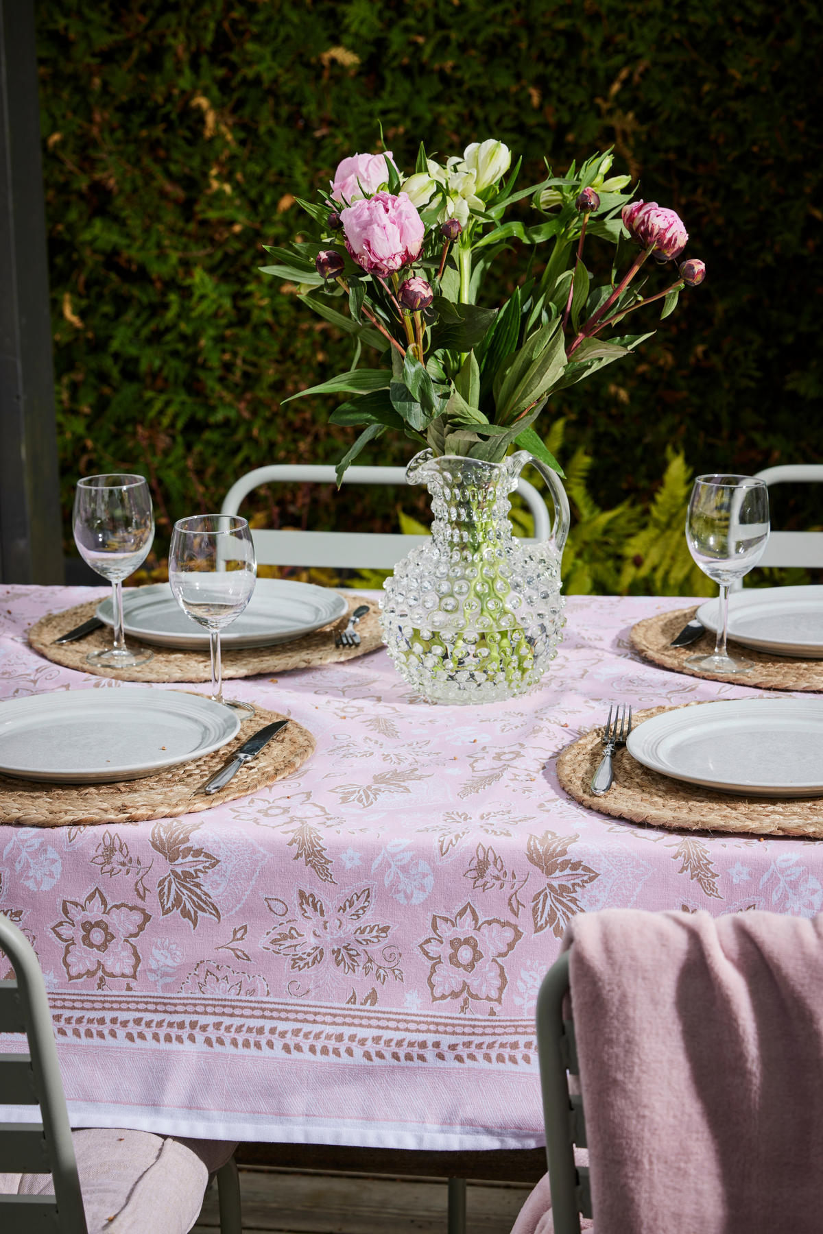 BORDSDUK textil flatväv pink 140/240 cm  - pink, Basics, textil (140/240cm)