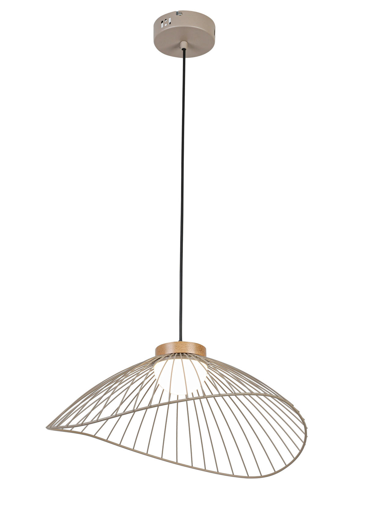 HÄNGELEUCHTE 45/43/22,5 cm  - Sandfarben/Naturfarben, Trend, Holz/Kunststoff (45/43/22,5cm) - Collett's Monde