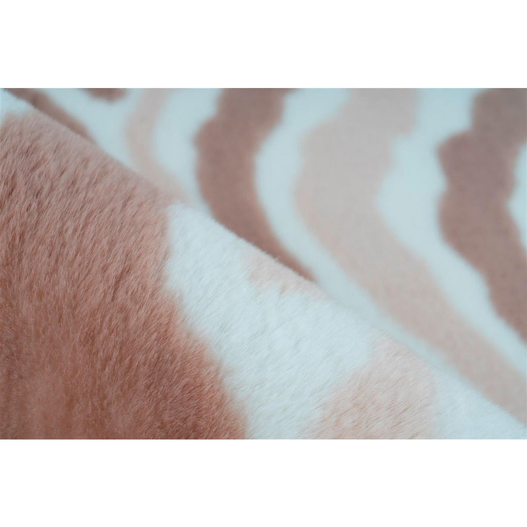 Thumbnail - Kayoom Hochflorteppich Rabbit Animal Elfenbein/Taupe, Creme, Taupe, Textil, Animalprint, rechteckig, 120x160 cm, pflegel...