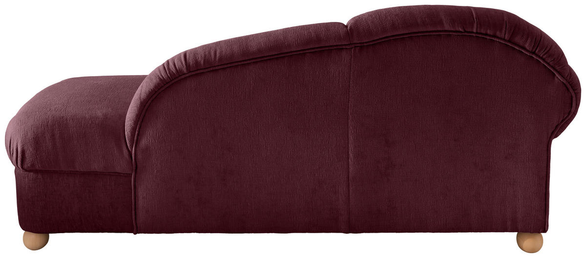 OTTOMANE Torello Mikrofaser Bordeaux  - Wildeiche/Bordeaux, KONVENTIONELL, Holz/Textil (86/84/190cm) - Livetastic