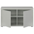 GARDEROBENBANK - Hellgrau/Grau, MODERN, Kunststoff (74,5/41,5/34,9cm) - Carryhome