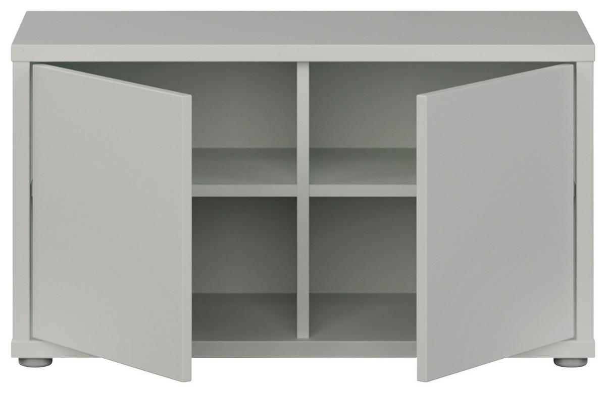 GARDEROBENBANK - Hellgrau/Grau, MODERN, Kunststoff (74,5/41,5/34,9cm) - Carryhome