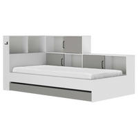 STAURAUMBETT 90/200 cm  in Grau, Weiß  - Weiß/Grau, MODERN, Holzwerkstoff (90/200cm) - MID.YOU