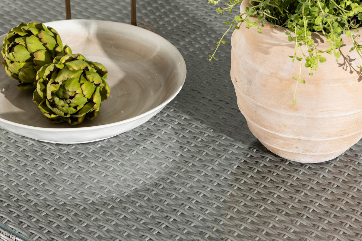 LOUNGESET 2 delar  - grå, Klassisk, glas/plast - Gardenson