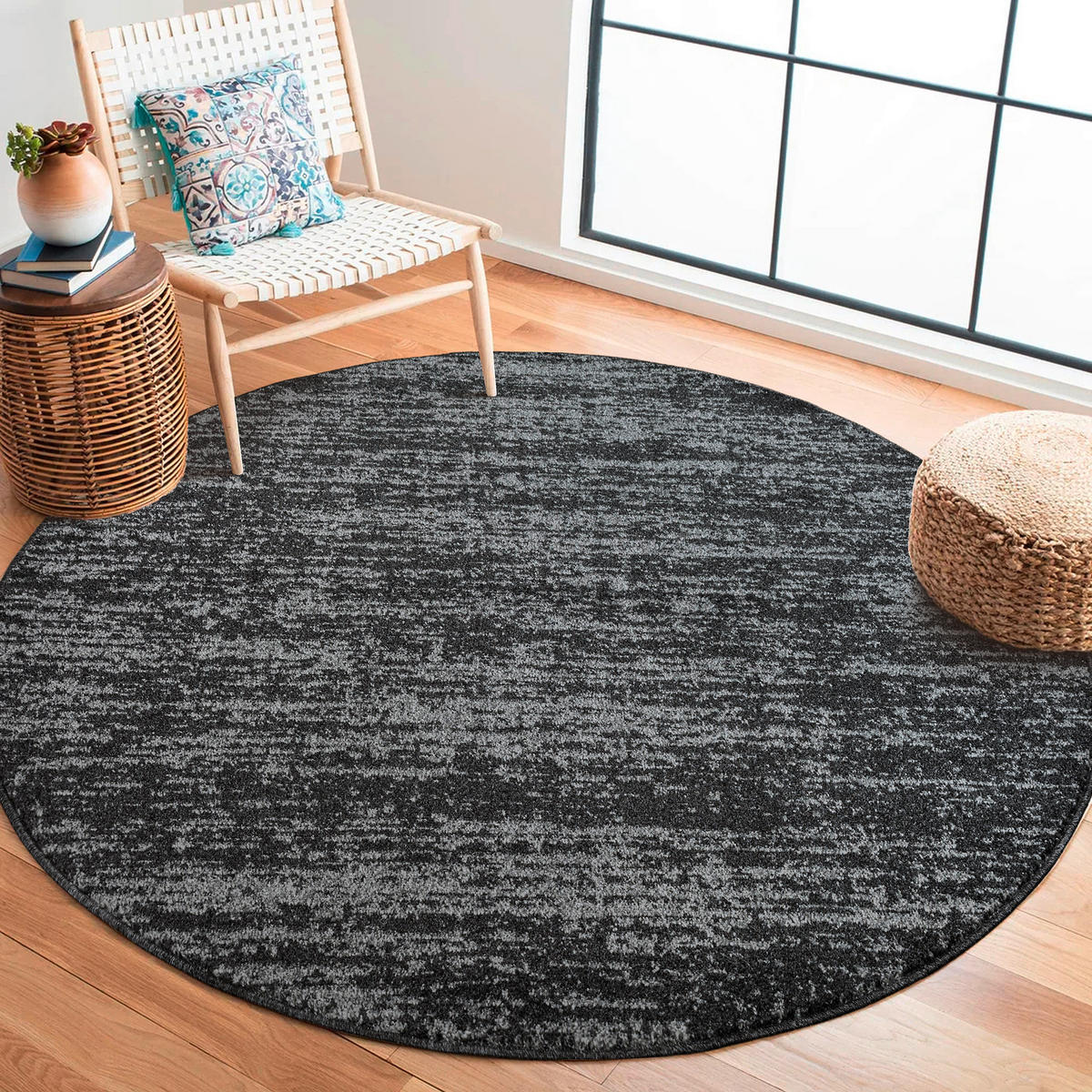 WEBTEPPICH 80 cm Oslo Schwarz  - Schwarz, Basics, Kunststoff/Textil (80cm) - Novel