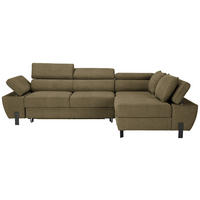 HÖRNSOFFA i vävt tyg olivgrön  - olivgrön/svart, Modern, metall/trämaterial (277/90/189cm) - MID.YOU