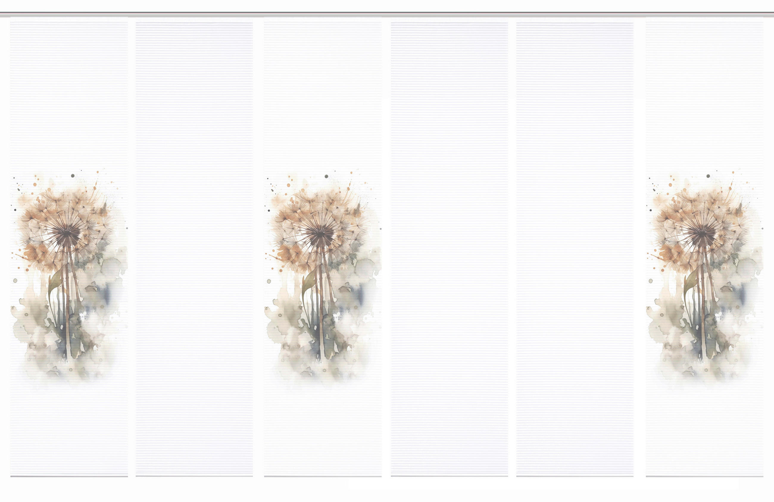 FLÄCHENVORHANG  6 Stück  blickdicht  60/245 cm   - Hellgrau/Naturfarben, Natur, Textil (60/245cm)