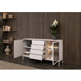 SIDEBOARD  153,6/83/38 cm 4 Schublade(n)  - Kaschmir, KONVENTIONELL, Glas/Holzwerkstoff (153,6/83/38cm) - Xora