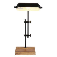 TISCHLEUCHTE 26,5/18,2/50 cm   - Dunkelbraun/Schwarz, Natur, Holzwerkstoff/Metall (26,5/18,2/50cm) - Globo