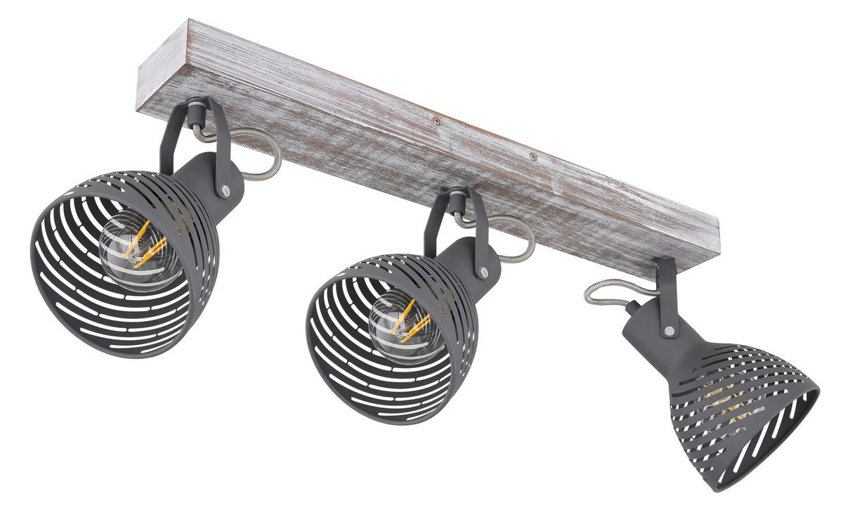 STRAHLER 54/12,5/25 cm   - Blau/Naturfarben, Basics, Holz/Metall (54/12,5/25cm) - Globo