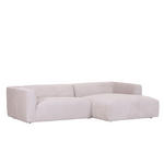 ECKSOFA Beige Chenille  - Beige/Schwarz, Design, Kunststoff/Textil (280/175cm) - Landscape