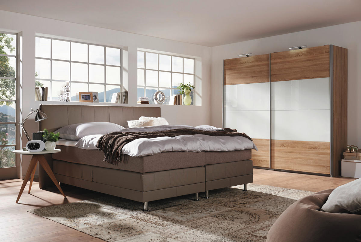 SKŘÍŇ S POSUVNÝMI DVEŘMI, bílá, Sonoma dub, 226/210/62 cm - bílá/Sonoma dub, Konvenční, kov/kompozitní dřevo (226/210/62cm) - Xora