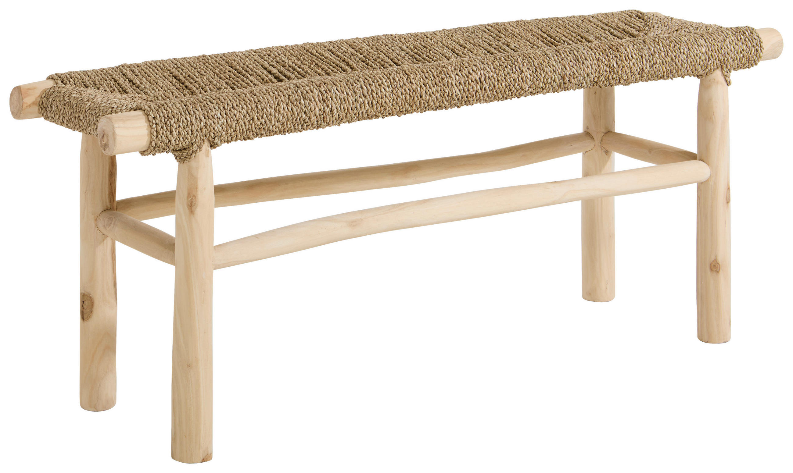 HOCKERBANK 120/46/30 cm Naturfarben Teakholz massiv  - Naturfarben, Design, Naturmaterialien/Holz (120/46/30cm) - Livetastic