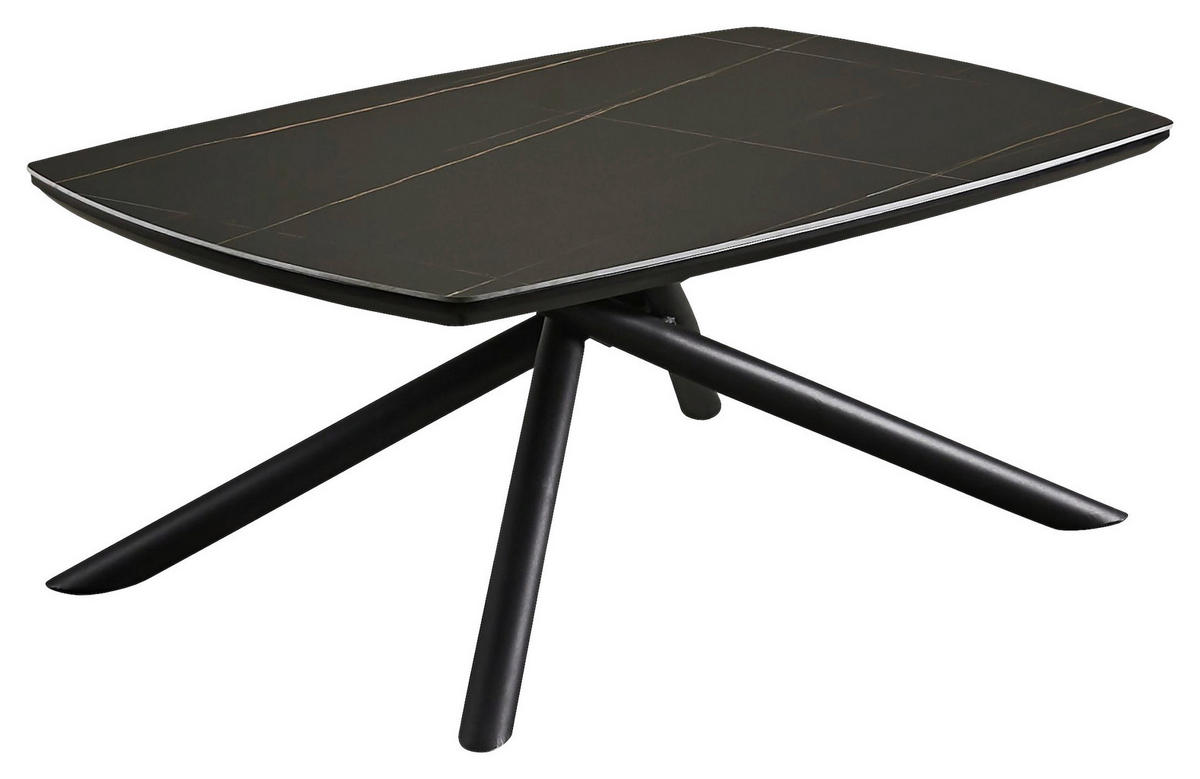 COUCHTISCH 120/70/46 cm Schwarz  - Schwarz, Design, Keramik/Metall (120/70/46cm) - Stylife