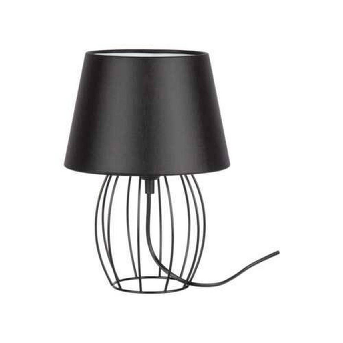 TISCHLEUCHTE 20/29 cm   - Schwarz, KONVENTIONELL, Textil/Metall (20/29cm)
