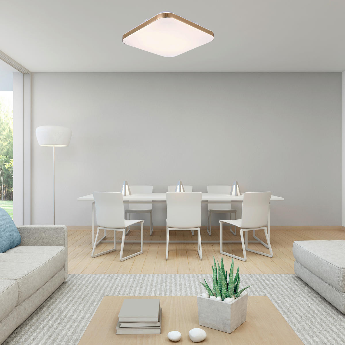 LED-DECKENLEUCHTE Babilon  6.5/38/38 cm  - Goldfarben, Design, Kunststoff (6.5/38/38cm)