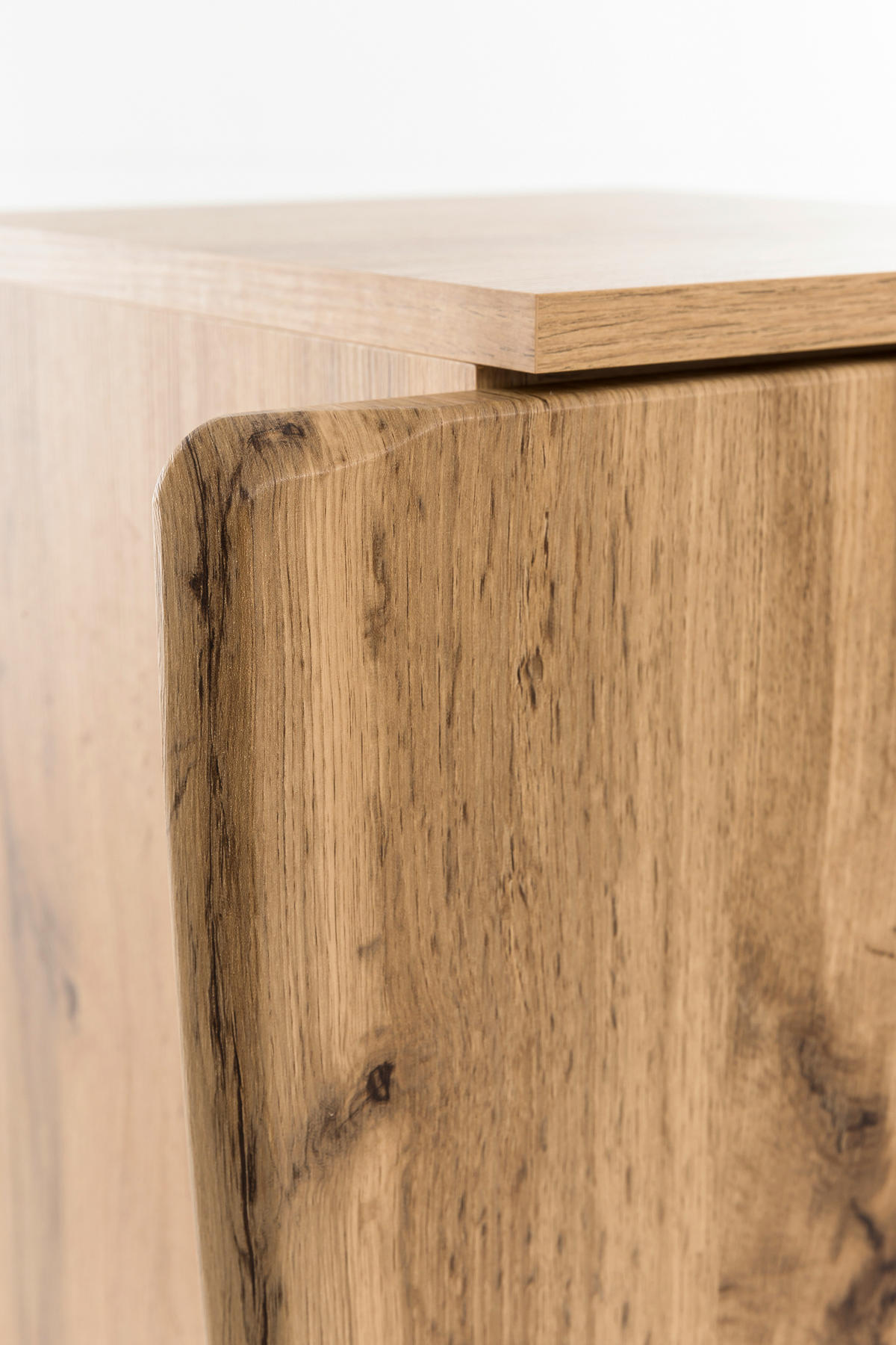 MIDISCHRANK 30/130/35 cm  - Eiche Wotan/Silberfarben, Natur, Holzwerkstoff/Kunststoff (30/130/35cm) - Xora