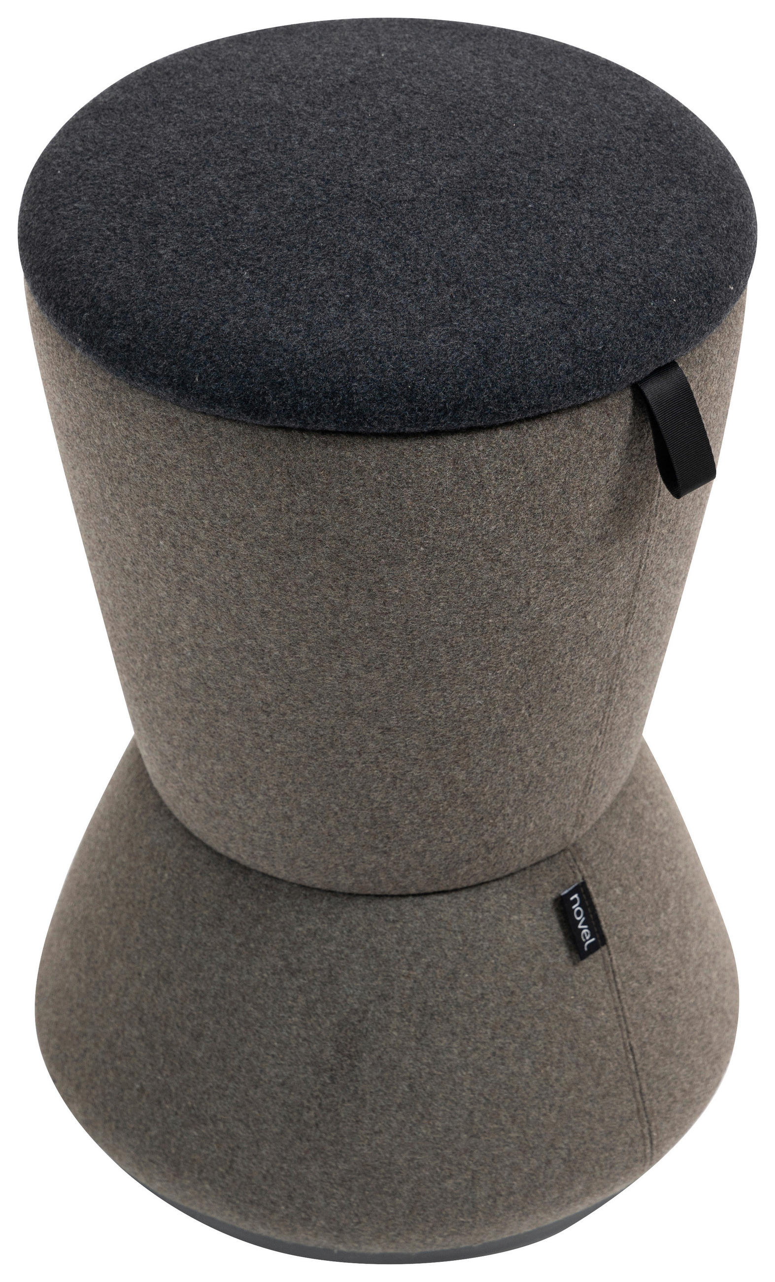 BÜROHOCKER Grau, Schwarz  - Schwarz/Grau, MODERN, Kunststoff/Textil (36,5/57/36,5cm) - Novel