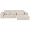 HÖRNSOFFA i chenille sandfärgad  - sandfärgad/svart, Klassisk, textil/plast (290/203cm) - MID.YOU