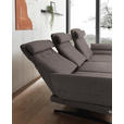 ECKSOFA  in Flachgewebe Greige  279-327/176-217 cm  - Greige/Schwarz, Design, Textil/Metall (279-327/176-217cm) - Dieter Knoll