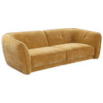 BIGSOFA Chenille Gelb  - Gelb/Schwarz, KONVENTIONELL, Kunststoff/Textil (290/86/121cm) - Cantus