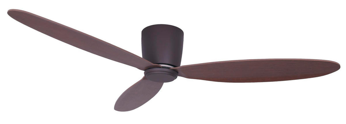 DECKENVENTILATOR 132/19 cm   - Bordeaux/Walnussfarben, Basics, Holzwerkstoff/Kunststoff (132/19cm) - P & B