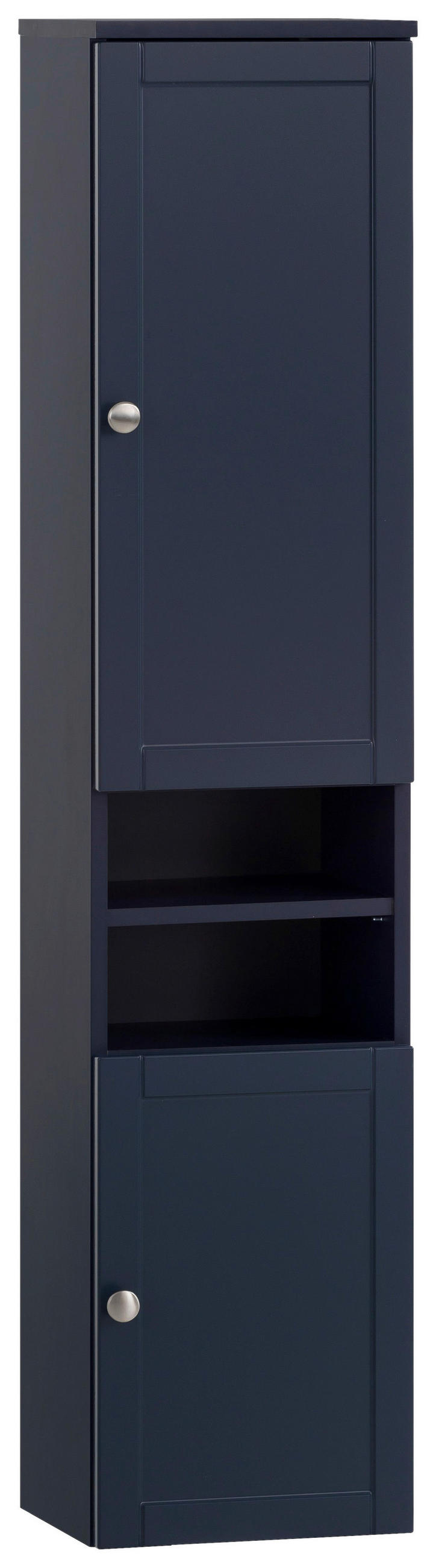 MIDISCHRANK 30,3/138,3/25,4 cm  - Dunkelblau/Nickelfarben, Basics, Holzwerkstoff/Metall (30,3/138,3/25,4cm) - Stylife
