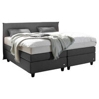 BOXSPRINGBETT 160/200 cm  in Anthrazit, Schwarz  - Anthrazit/Schwarz, Design, Kunststoff/Textil (160/200cm) - RUF Betten