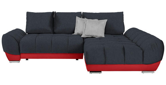 ECKSOFA in Anthrazit, Rot, Hellgrau  - Anthrazit/Rot, MODERN, Textil/Metall (290/192cm) - Carryhome