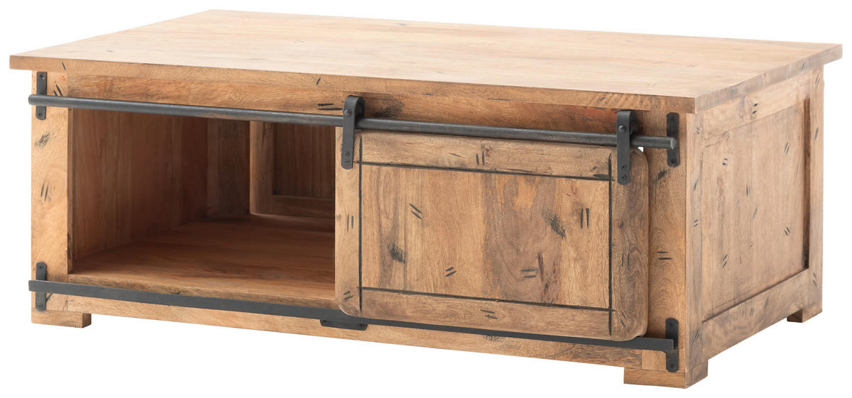 KONFERENČNÍ STOLEK, antracitová, přírodní barvy, dřevo, 120/45/70 cm - přírodní barvy/antracitová, Lifestyle, kov/dřevo (120/45/70cm) - MID.YOU