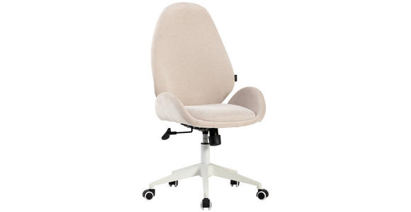 DREHSTUHL in Webstoff Beige - Beige/Weiß, MODERN, Kunststoff/Textil (56/105-115/57cm) - Carryhome