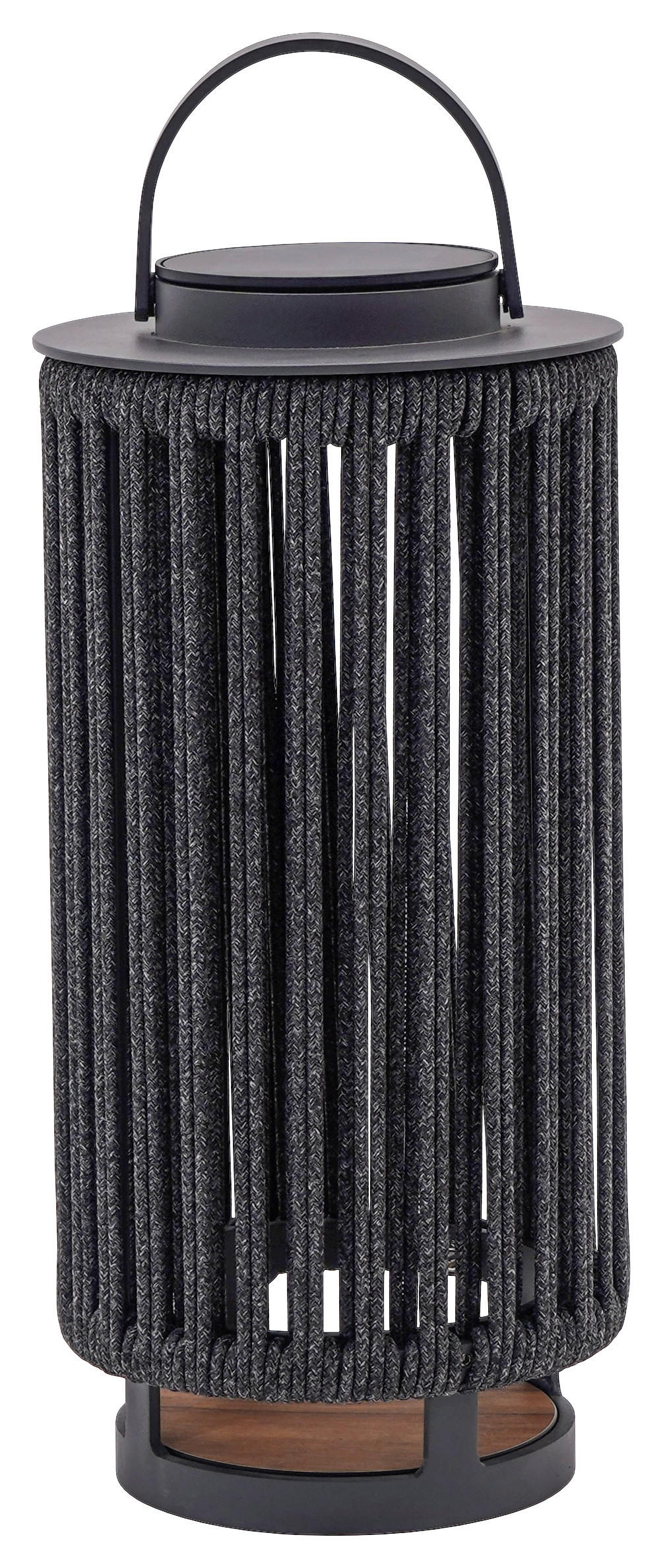 SOLARLEUCHTE 21,5/45/21,5 cm   - Dunkelgrau/Anthrazit, Design, Kunststoff/Textil (21,5/45/21,5cm) - Ambia Garden