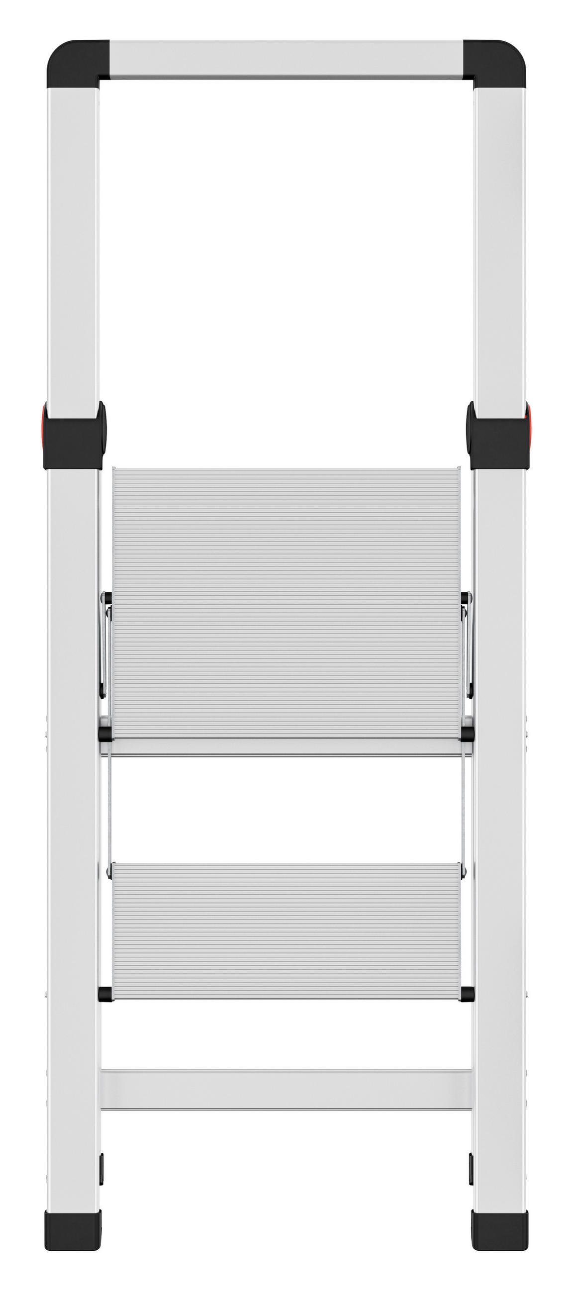 KLAPPTRITTLEITER - Silberfarben, Basics, Kunststoff/Metall (47/106/58cm) - Hailo