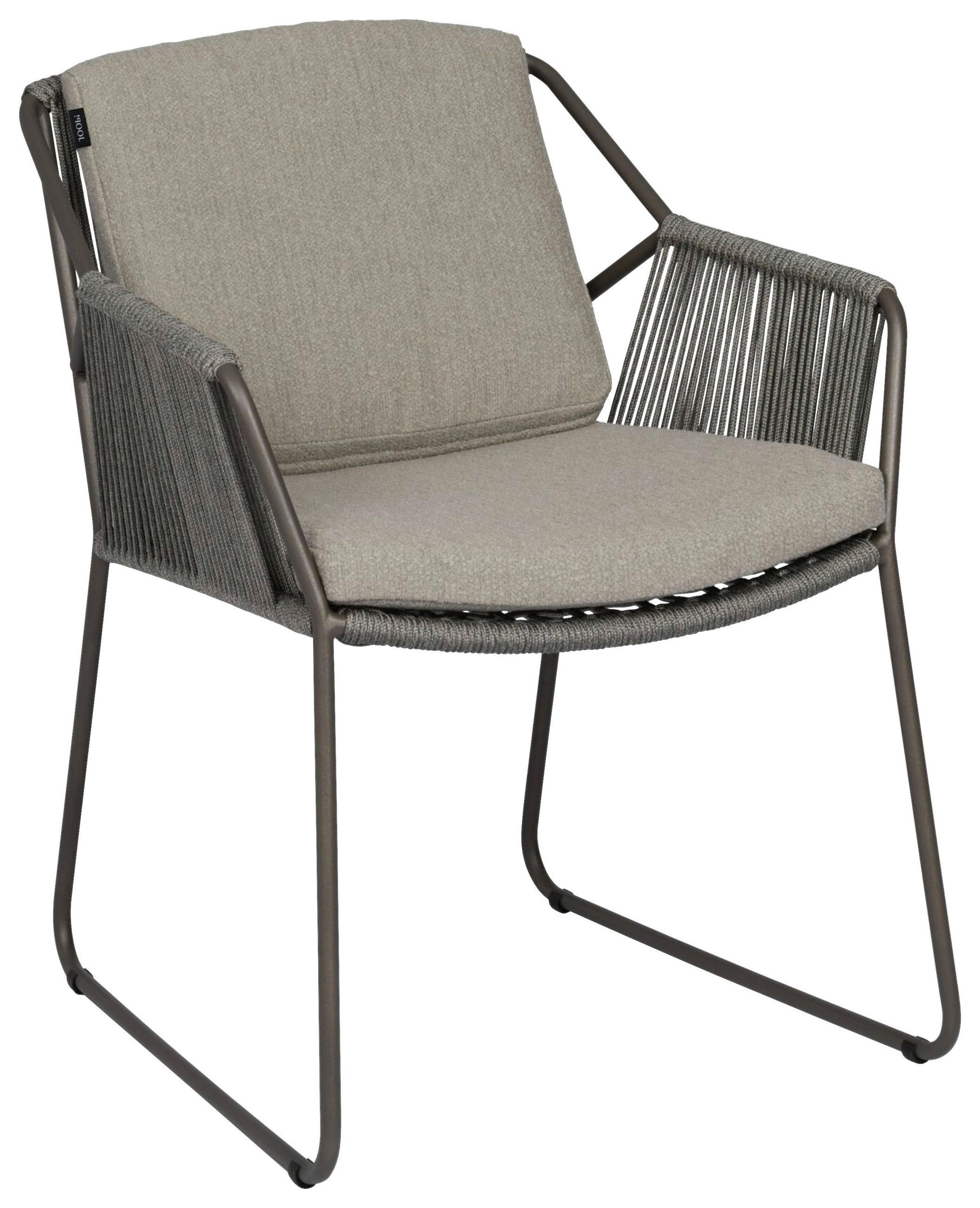 GARTENSTUHL Edelstahl Schlammfarben, Taupe  - Taupe/Schlammfarben, Basics, Textil/Metall (62/82/68cm) - Joop!