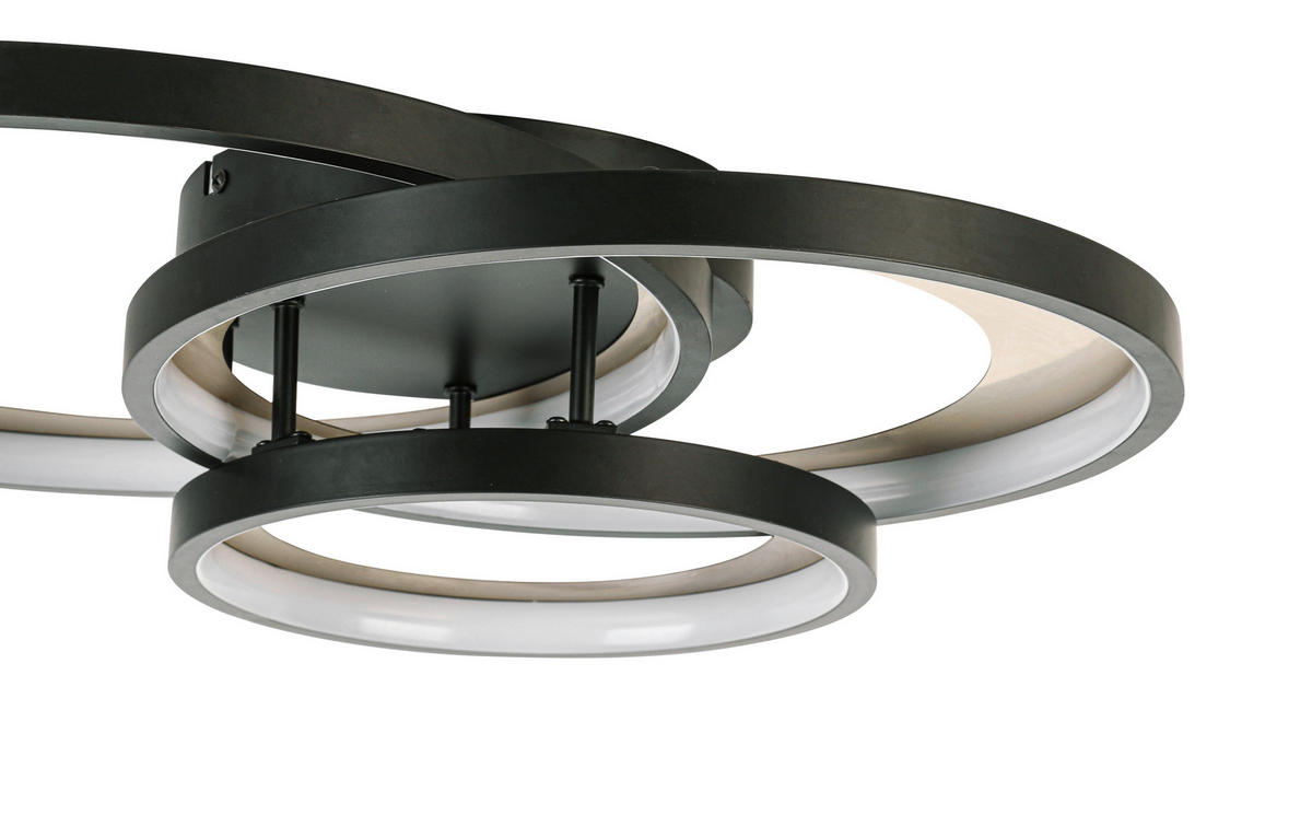 LED-DECKENLEUCHTE 54,2/46,8/11 cm    - Messingfarben/Schwarz, Design, Kunststoff/Metall (54,2/46,8/11cm) - Novel