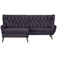 ECKSOFA in Flachgewebe Blau, Violett  - Blau/Violett, Design, Holz/Textil (165/237cm) - Stylife