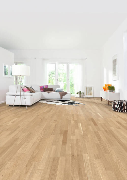 PARKETTBODEN Living by HARO PARKETT 2500 SB SL  per  m² - Eichefarben, Basics, Holzwerkstoff (18/108.5cm) - Living by HARO