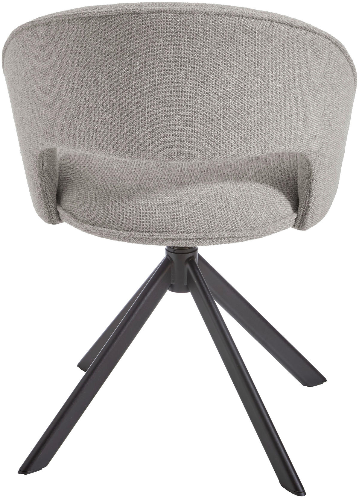 DREHSTUHL Bouclé Schwarz, Kaschmir  - Kaschmir/Schwarz, Basics, Textil/Metall (60/88,5/64cm) - Celina Home