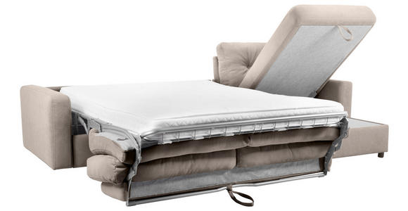 ECKSOFA Hellbraun Webstoff  - Hellbraun/Schwarz, KONVENTIONELL, Kunststoff/Textil (270/160cm) - Carryhome