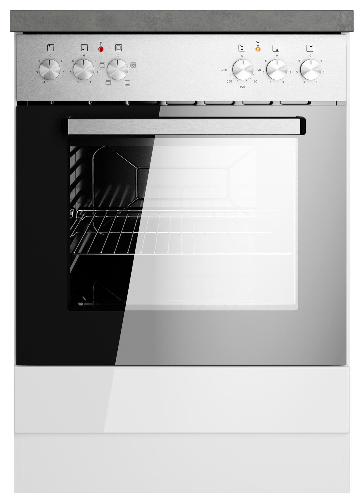 INBYGGNADSSKÅP FÖR SPIS 60/86/60 cm  i grå, vit, vit högglans  - vit/vit högglans, Lifestyle, trämaterial (60/86/60cm) - Held