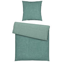 WENDEBETTWÄSCHE Eklutna 135/200 cm  - Dunkelgrün, Textil (135/200cm) - Novel