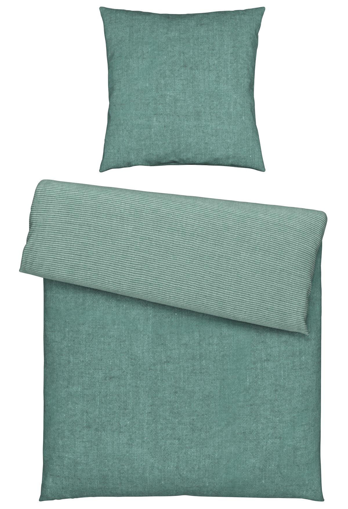 WENDEBETTWÄSCHE Eklutna 135/200 cm  - Dunkelgrün, Textil (135/200cm) - Novel