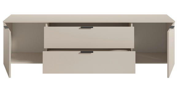 LOWBOARD in 180/55/40 cm - Kaschmir/Schwarz, Basics, Holzwerkstoff/Kunststoff (180/55/40cm) - Carryhome